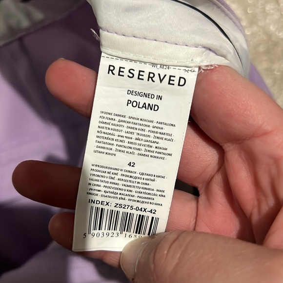 Lavender Wide Leg Trousers - Picture 4 of 6